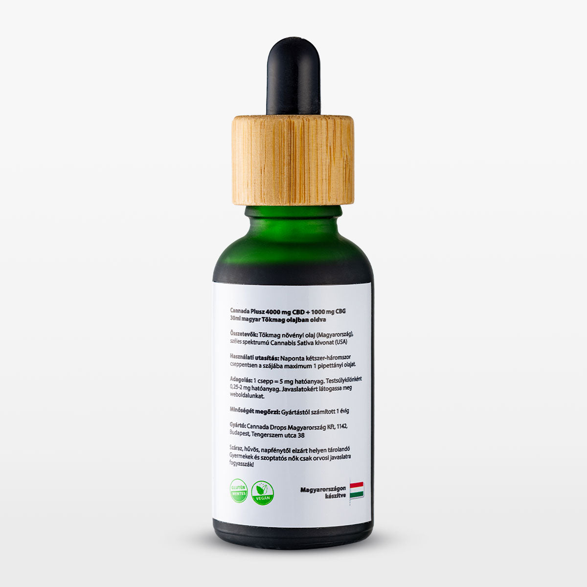 4000 mg CBD + 1000 mg CBG Göcseji tökmag olajjal - Cannada CBD Plusz